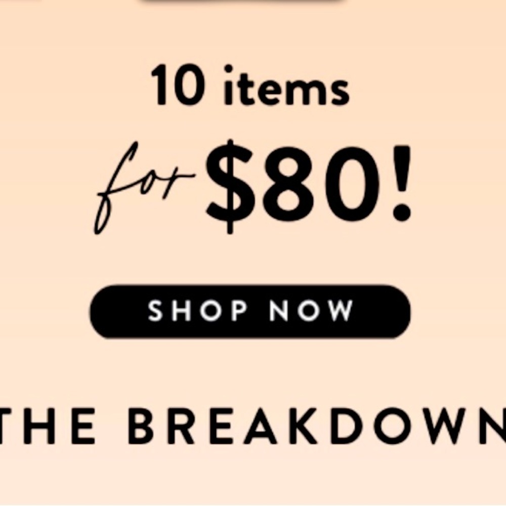 BIG SALE! Any 10 items for $80 limited time sale ends 3/20/24 until 7 pm
